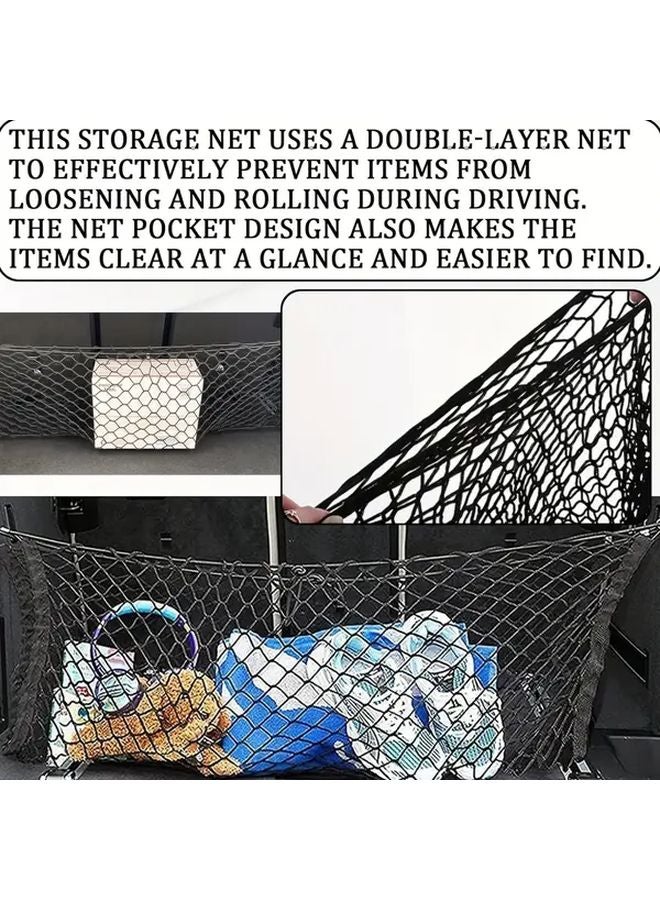 1pc Adjustable Elastic Cargo Net For SUV Pickup Truck Bed Trunk Storage Organizer - Image 3